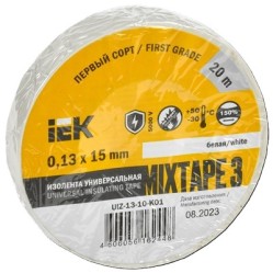 MIXTAPE 5 Изолента 0,18х19мм белая 20м IEK
