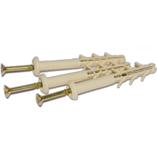 Дюбель быстрого монтажа, грибок, 6х60 mm (с шурупом), уп(100 шт.)