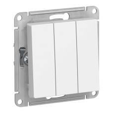 Выключатель 3-клавишный Schneider Electric ATLASDESIGN, скрытый монтаж, белый