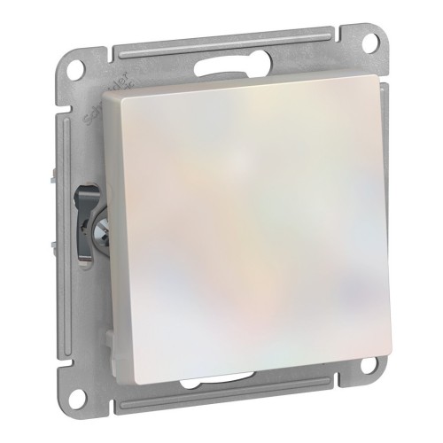 Переключатель 1-клавишный Schneider Electric ATLASDESIGN, скрытый монтаж, жемчуг